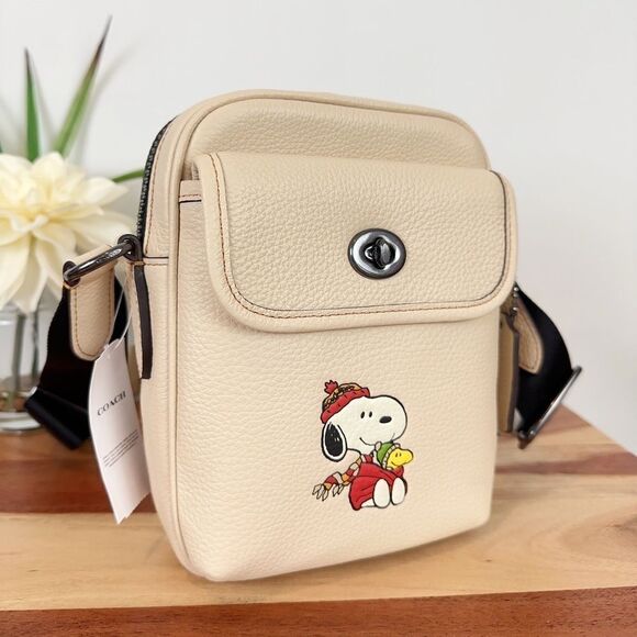 NWT Coach X Peanuts Heritage Crossbody With Snoopy Motif - Picture 3 of 8